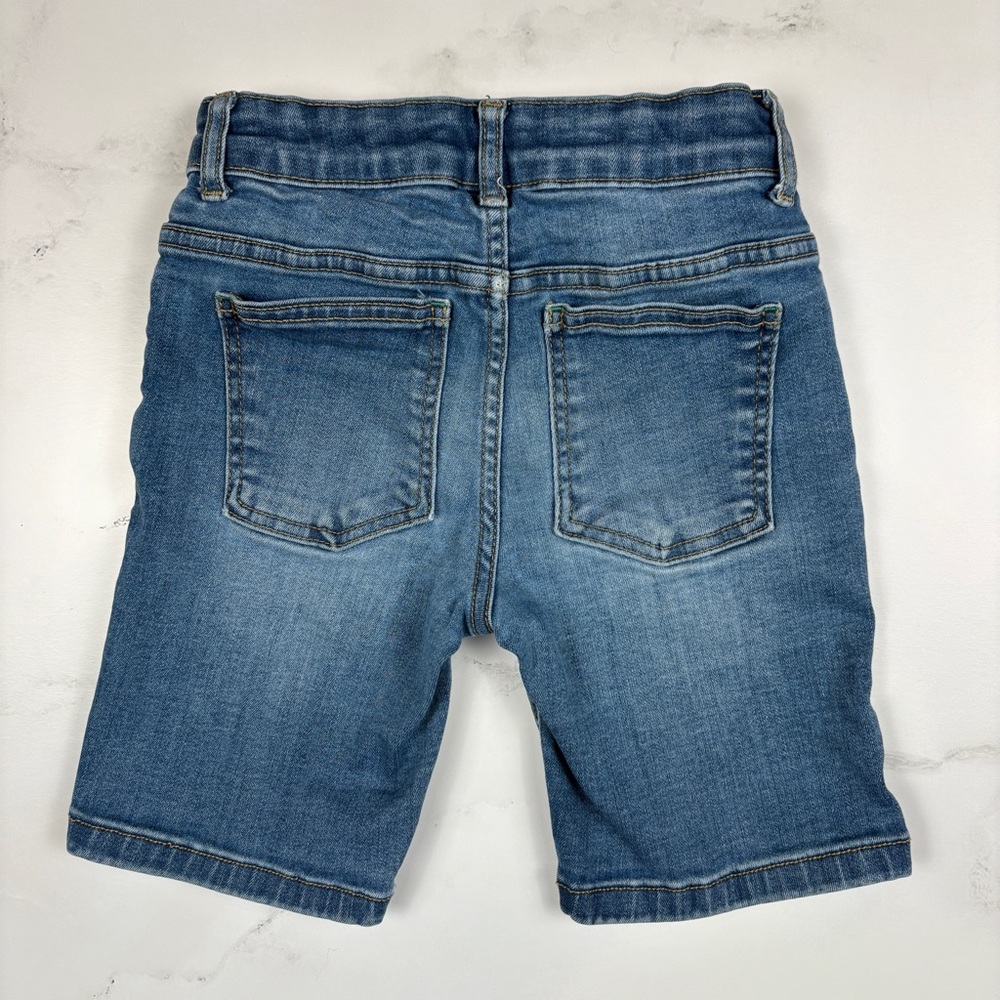 BODEN | Kids Unisex Adventure-flex Blue 4-Way Stretch Cotton Denim Shorts Sz 8Y - Picture 2 of 10